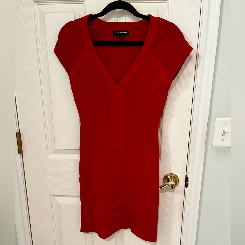 Red Body Con Mini Dress